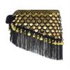 Linjinx Women's Triangle Sequin Belly Dance Hip Scarf Skirts Tassel Wrap Belt Festival Bottoms Gold One Size view 4