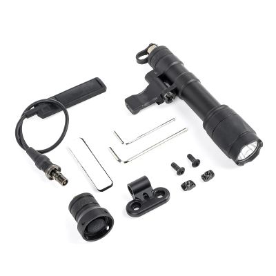 GLECTICAL 800 Lumens Tactical Flashlight with Replaceable Rotating Base, Momentary/Constant-on, Fit for 20mm Picatinny & Mlok/Keymod Rail,with Remote Pressure Switch