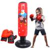 47" Kids Punching Bag with Boxing Gloves, Inflatable Freestanding Boxing Toy for Boys and Girls Ages 38, Indoor and Outdoor Sports Toy view 1