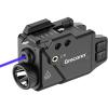Gmconn 800 Lumens Pistol Light and Green Red Blue Laser Combo, Tactical Flashlight with Beam for Pistol with Rail (Blue Laser) view 1