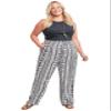 Royalty for Me Womens Plus Elastic Waist Pant with Slit Hem, Tribal Stripe, 3X view 4
