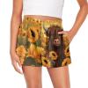 HELLHERO Highland Cow Shorts for Girls Size 13-14 Kids Active Athletic Shorts High Waisted Running Shorts with Liner School Dance Yoga Skirts Hiking Cycling Travel Holiday Sports Swim view 1