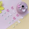 Arrebolli Pink Butterfly Pearl Shoe Charms for Girls Clog Sandals, 21Pcs Acrylic Pearls Accessories for Women, DIY Shoe Decoration Charms, Party Favor view 4