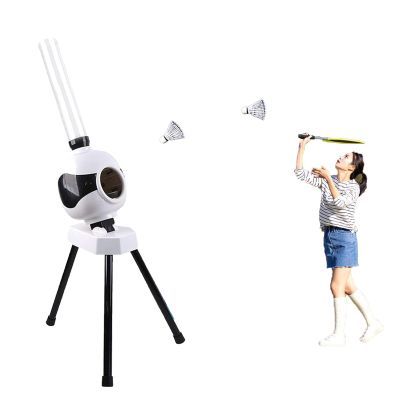 Kindevieft Badminton Serve Machine, Automatic Badminton Pitching Machine, Adjustable Shuttlecock Launcher, Portable Shuttlecock Robot Training Machine for Indoor Outdoor