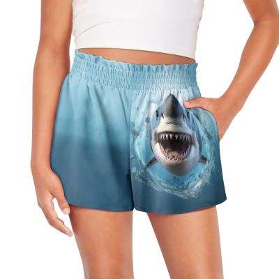 HELLHERO Girls Short Size 9-10 Shark Shorts for Kids Toddler Teen Active Athletic Shorts with Liner Dance Cheer Skirts for Bike Swim Sports Workout Tennis Volleyball Holiday