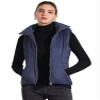 Allegra K Quilted Jacket for Women's Sleeveless Winter Hoodie Vest Small Navy Blue view 1