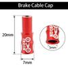 SeonFook 20Pcs Bike Brake Cable End Cap Aluminum Alloy Road Mountain Bikes Brake Tips Shifter, with 10 PC Black Derailleur Shift Wire Cable End Cap and 10PC Red Bike Brake Cable End Cap Crimps view 2