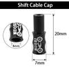 SeonFook 20Pcs Bike Brake Cable End Cap Aluminum Alloy Road Mountain Bikes Brake Tips Shifter, with 10 PC Black Derailleur Shift Wire Cable End Cap and 10PC Red Bike Brake Cable End Cap Crimps view 3