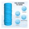 YHPHRTA Personalized Neck Gaiter Balaclava Custom Headband Face Gaiters Sports Mask for Men Women Fishing Hiking, Sky Blue view 3