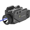 Gmconn 800 Lumen Tactical Flashlight Green Red Blue Laser LED Light Combo, Rechargeable Pistol Light with Strobe Function (Blue Laser) view 1