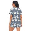 UMIRIKO Cute Goose Pajama Sets for Women Soft Short Sleeve Sleepwear, Pjs Sets, Loungewear Set 21344493 view 3