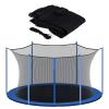 FSDIYU Trampoline Safety Net Replacement, 6 Poles Round Trampoline Enclosure Surround Netting, with Dual-Headed Zippers and Protection Buckles, Net Only, 10 FT - 6 Poles,Black view 1