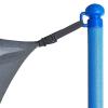 FSDIYU Trampoline Safety Net Replacement, 6 Poles Round Trampoline Enclosure Surround Netting, with Dual-Headed Zippers and Protection Buckles, Net Only, 10 FT - 6 Poles,Black view 2