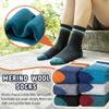 AMENLAN Kids Merino Wool Hiking Socks Boy Girls Winter Thick Boot Cushion Warm Thermal Crew Socks 6 Pairs (Gray Stripes,8-12 Years) view 3