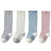 Apone Fatu Baby Wool Non-Slip Grip Socks, Winter Warm Knee-High Stockings for Girls Boys Newborn (US, Age, 6 Months, 12 Months, 4Pairs Stockings) view 1