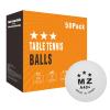 meizhouer White Ping Pong Balls: 50 Pack 3 Star Table Tennis Balls for Indoor Training Home Beer Party Pool Game Cat Dog Toys (Pack of 50 - White) view 1