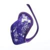 DPROMOT Mens Lace C String G Lingerie Sexy Underwears T Back Half Thongs Ultra-thin Bikini Thong Bulge Pouch U Convex G-strings (US, Alpha, One Size, Regular, Regular, Purple) view 2