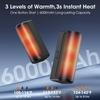 OLV Magnetic Hand Warmers Rechargeable 2 Pack 6000mAh Electric Portable USB Hot Pocket Sized Hand Warmer 18Hrs Long Heating Heater Therapy Gifts for Men Women Camping,Hunting,Golf,Travel Essentials view 2