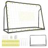 GYMAX Soccer Rebounder, 6.1 x 4 Angle-Adjustable Soccer Rebounding Net with All-weather PE net & Metal Frame, Easy Setup Soccer Goal, 2 in 1 Bounce Back Soccer Practice Training for Backyard (Black) view 1
