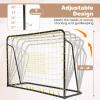GYMAX Soccer Rebounder, 6.1 x 4 Angle-Adjustable Soccer Rebounding Net with All-weather PE net & Metal Frame, Easy Setup Soccer Goal, 2 in 1 Bounce Back Soccer Practice Training for Backyard (Black) view 3
