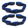 PATIKIL Exercise Bands, 35.4 Inch 2 Pcs Yoga Stretching Strap Latin Elastic Bands for Physical Dance Stretch Pilates Resistance Bands for Working Out, Blue/Black view 1