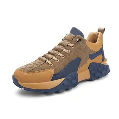 Legou Thick-Soled Shoes Men's Comfortable Running Low-top Breathable Sneakers Khaki 10