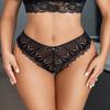 Avidlove Womens Underwear Lace Cheeky Panties Criss Cross Back Bikini Thongs Sexy Undies Black/White/Red/Dark Blue XXL view 2