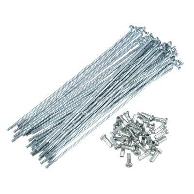 USZIJIE 36pcs 14G J Bend Fit for Bicycle Steel Spokes 183mm 172mm 146mm 137mm 133mm 128mm 125mm 115mm 113mm Cycle Spokes with Nipples(36pcs-133mm)