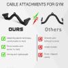 BLUSLM Lat Pull Down Bar T bar Row AttachmentV Bar Tricep Lat Pulldown Attachments, Back Strength Training Bar for Home Gym Exercise Cable Machine Attachments (Black 03) view 3