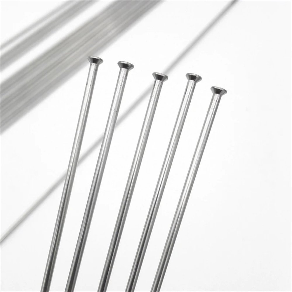USZIJIE 10Pcs 14G Diameter 2.0mm Sliver Color Straight Pull Fit for Bicycles Spokes Material 302 Stainless Steel Bike Wheel Spokes Bike Parts(Length 285mm)