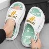 Men's Trendy Street Style Open Toe Breathable Chunky Slippers, Comfy Non Slip Durable Soft Sole EVA Slides, Men's Footwear (White,9.5,10) view 3