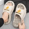 Men's Trendy Street Style Open Toe Breathable Chunky Slippers, Comfy Non Slip Durable Soft Sole EVA Slides, Men's Footwear (White,9.5,10) view 4