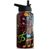 32oz Music Water Bottle Insulated Vacuum Stainless Steel Tumbler Travel Mugs With Straw for Gym Camping Hiking view 1