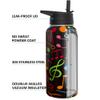 32oz Music Water Bottle Insulated Vacuum Stainless Steel Tumbler Travel Mugs With Straw for Gym Camping Hiking view 3