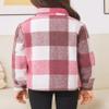 Fdqin Girls Flannel Plaid Shirts Long Sleeve Girls Shacket 9-10 Casual Fall Shirt Jacket Pink Plaid Tops view 2
