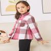 Fdqin Girls Flannel Plaid Shirts Long Sleeve Girls Shacket 9-10 Casual Fall Shirt Jacket Pink Plaid Tops view 3