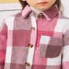 Fdqin Girls Flannel Plaid Shirts Long Sleeve Girls Shacket 9-10 Casual Fall Shirt Jacket Pink Plaid Tops view 4