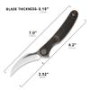 Cavol Mantis Flipper Pikal Knife,2.52" ELMAX Blade Folding Knife,Handmade Engraved Titanium Handle 4.2", EDC Pocket Knife (Bronze-satin) view 3