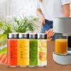 Olivego 12oz Glass Juice Bottles - 6 Pack Wide Mouth Glass Bottles with Lids- BPA Free, Stainless Steel Lids for Juicing, Smoothies, Infused Water, Beverage Storage - Leakproof, Borosilicate, Clear view 3