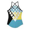 Adugen Origei Yoga Women's Performance Stretchy Bahamas Flag Sports Workout Running Top Vest 4XL view 2