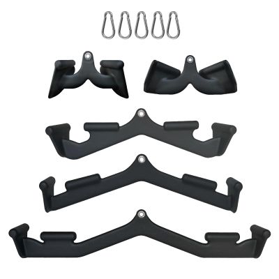 BLUSLM LAT Pull Down Bar T bar Row AttachmentV Bar Tricep LAT Pulldown Attachments, Back Strength Training Bar for Home Gym Exercise Cable Machine Attachments (Black 13)
