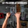 BLUSLM LAT Pull Down Bar T bar Row AttachmentV Bar Tricep LAT Pulldown Attachments, Back Strength Training Bar for Home Gym Exercise Cable Machine Attachments (Black 13) view 3