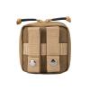 Dotacty Small MED Kits Holder Duty Belt Gloves Pouch MOLLE Tactical Vest Nasal Spray Case Compact IFAK Carrier Backpack Wallet Cards Knife Gadgets Mini EDC Organizer Bag Coyote Brown view 3