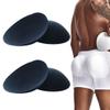 JOCKMAIL 2 Pair Mens Rear Enhancing Removable Butt Pads Foam Contour Hip Sponge Buttock Pads Enlarge Underwear (US, Alpha, One Size, Regular, Regular, 2PairBlack)