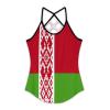 Adugen Origei Yoga Women's Performance Stretchy Belarus Flag Sports Workout Running Top Vest 3XL view 1