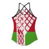 Adugen Origei Yoga Women's Performance Stretchy Belarus Flag Sports Workout Running Top Vest 3XL view 2