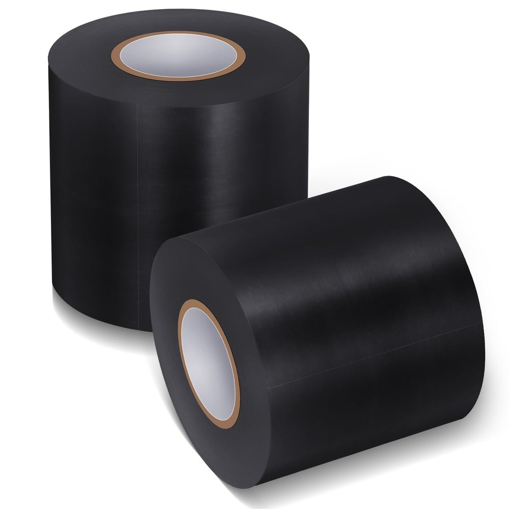 Pangda Wrestling Mat Tape 3 or 4 Inch Heavy Duty 7 Mil PVC Carpet Tape for Wrestling Grappling Exercise Mats Seaming Cover Gym Floor Carpet Seam(3'',Black,2 Rolls)