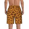 HGFVY Giraffe Print Print Men's Swim Trunks | Quick Dry Drawstring Beach Shorts White view 3