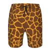HGFVY Giraffe Print Print Men's Swim Trunks | Quick Dry Drawstring Beach Shorts White view 4