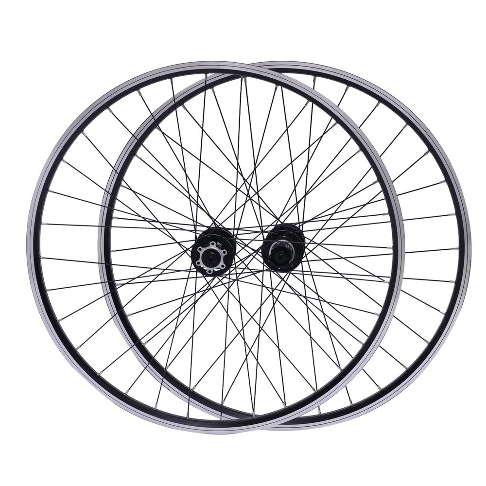 DUIBAII 27.5 Inch Mountain Bike Wheelset, Quick Release Front Rear Wheels, High Strength Aluminum Alloy Rim Black Bike Wheel, Carbon Hub MTB Wheels(Black)